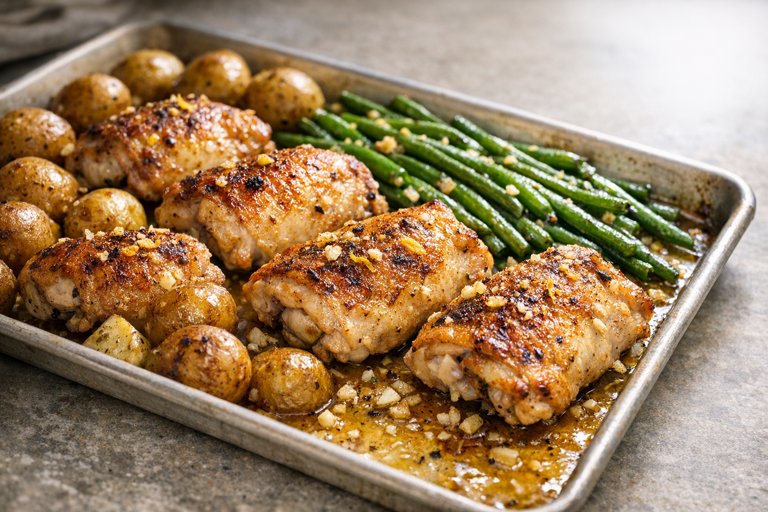 Easy Oven Chicken Dinner (One Pan, Juicy & Crispy)