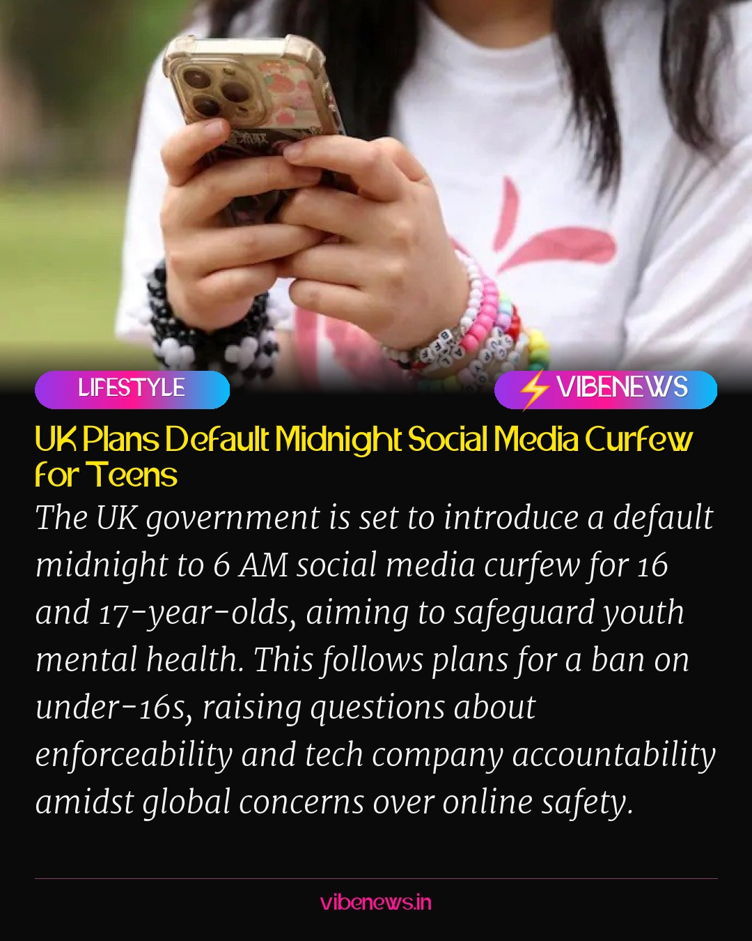 UK Plans Default Midnight Social Media Curfew for Teens