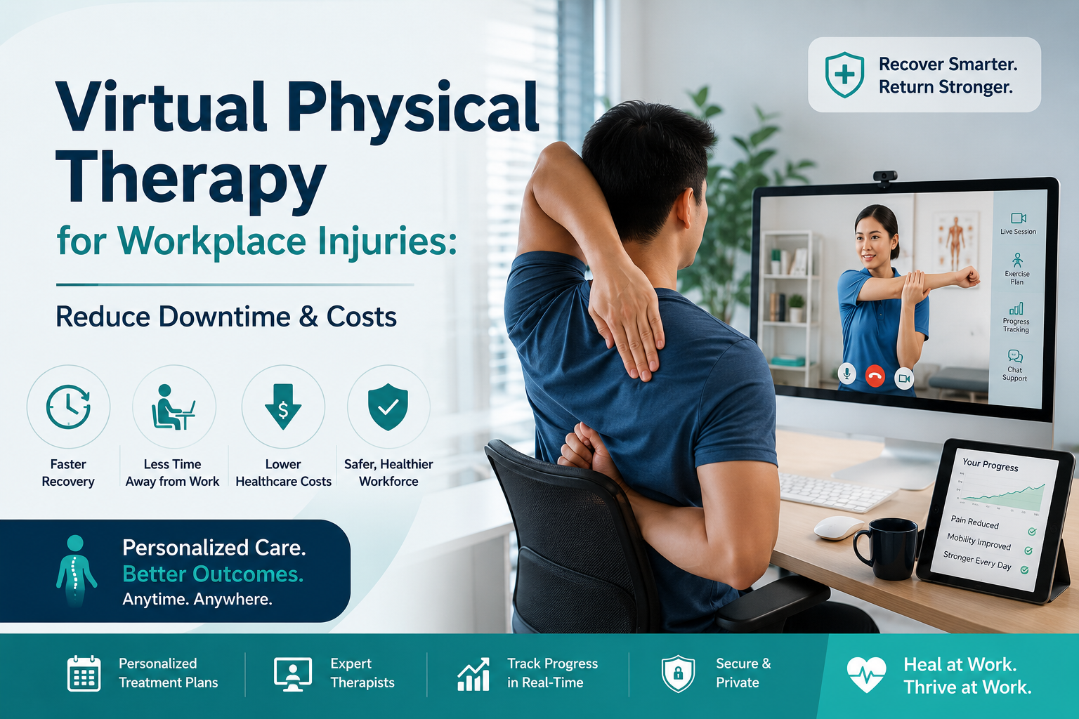Virtual Physical Therapy for Workplace Injuries: Reduce Downtime & Costs