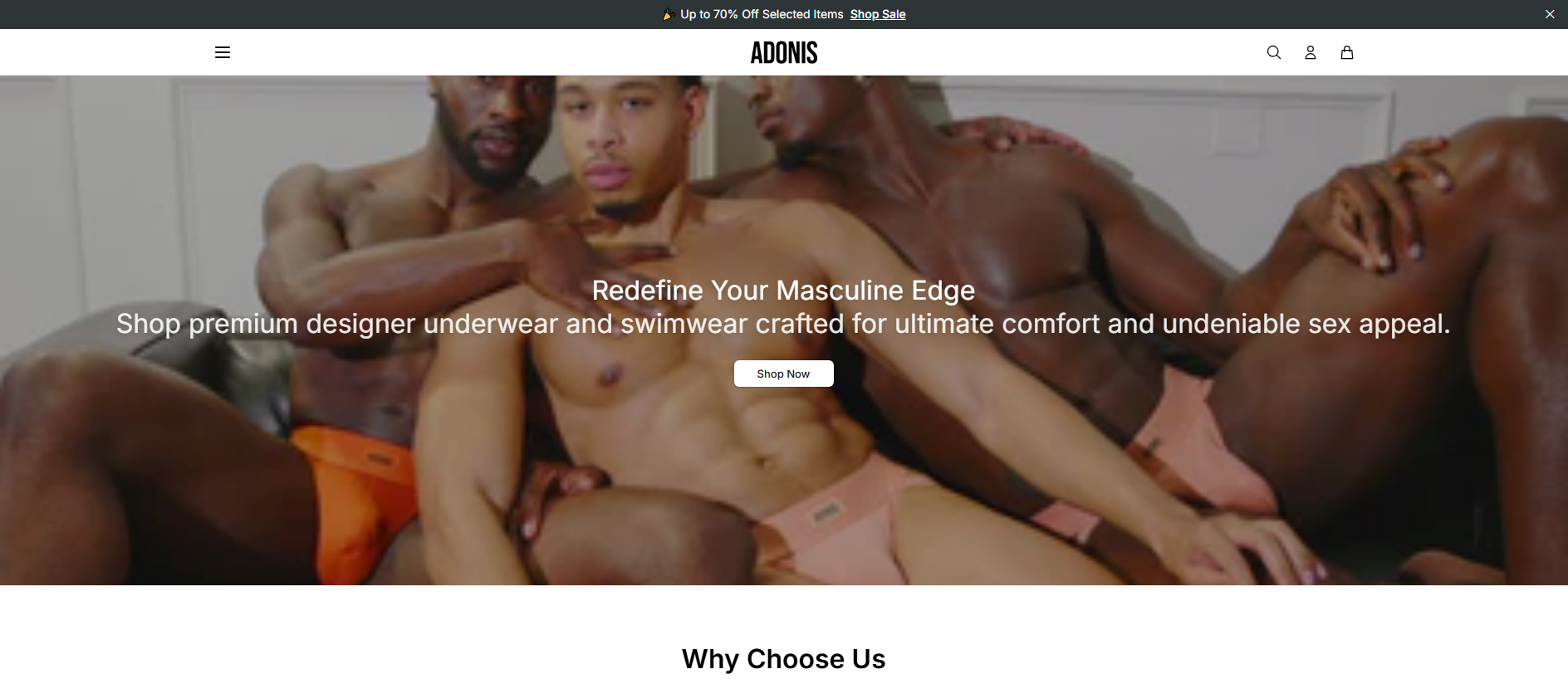 Stored capture of adonisunderwear.shop