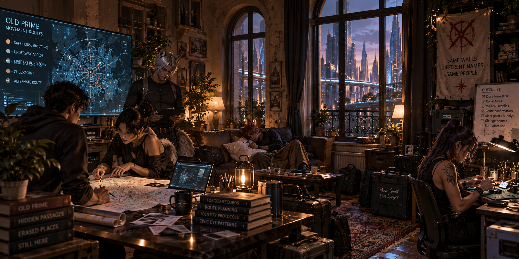 A Glassbreaker safe apartment hidden inside an older Old Prime building.