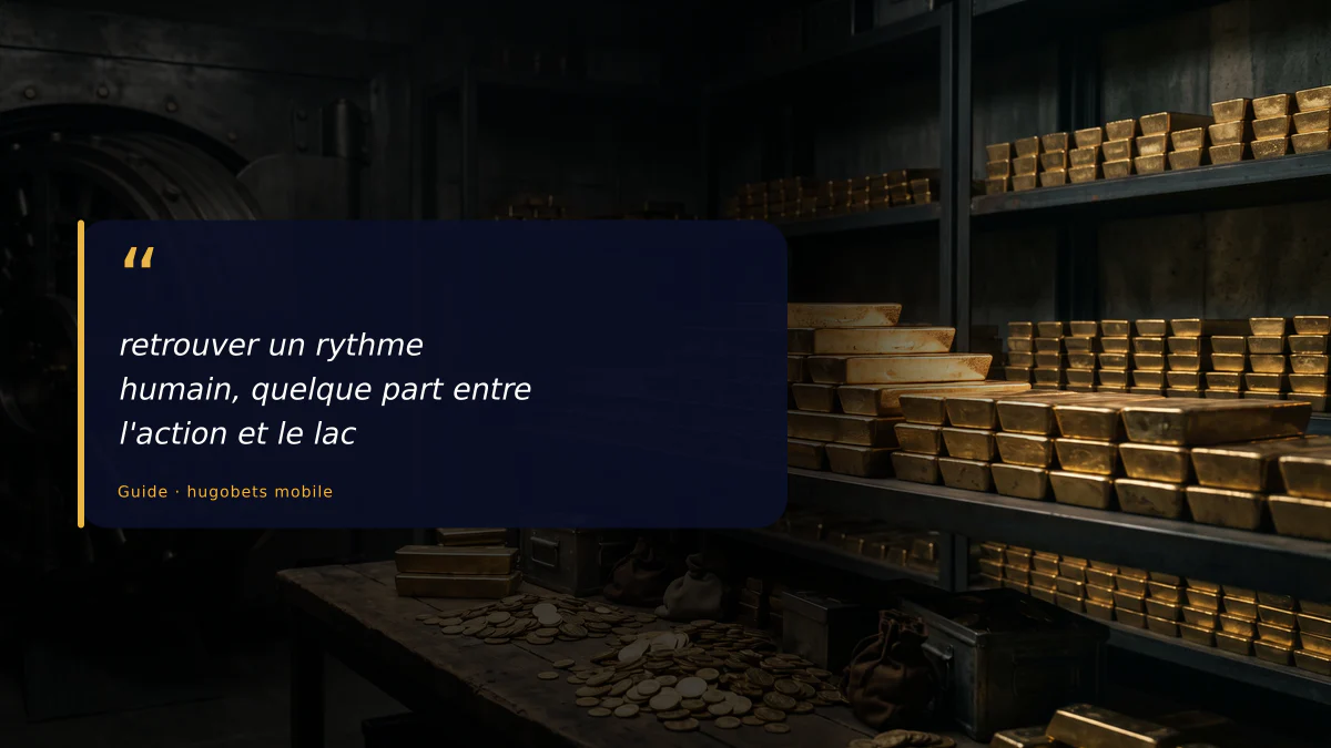 retrouver un rythme humain, quelque part entre l'action et le lac