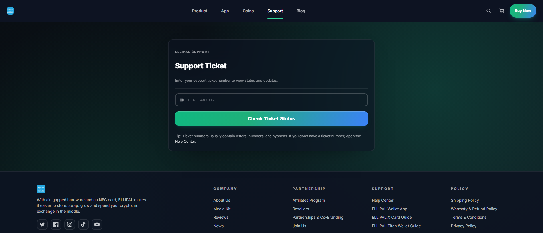Stored capture of support-ellipal.com