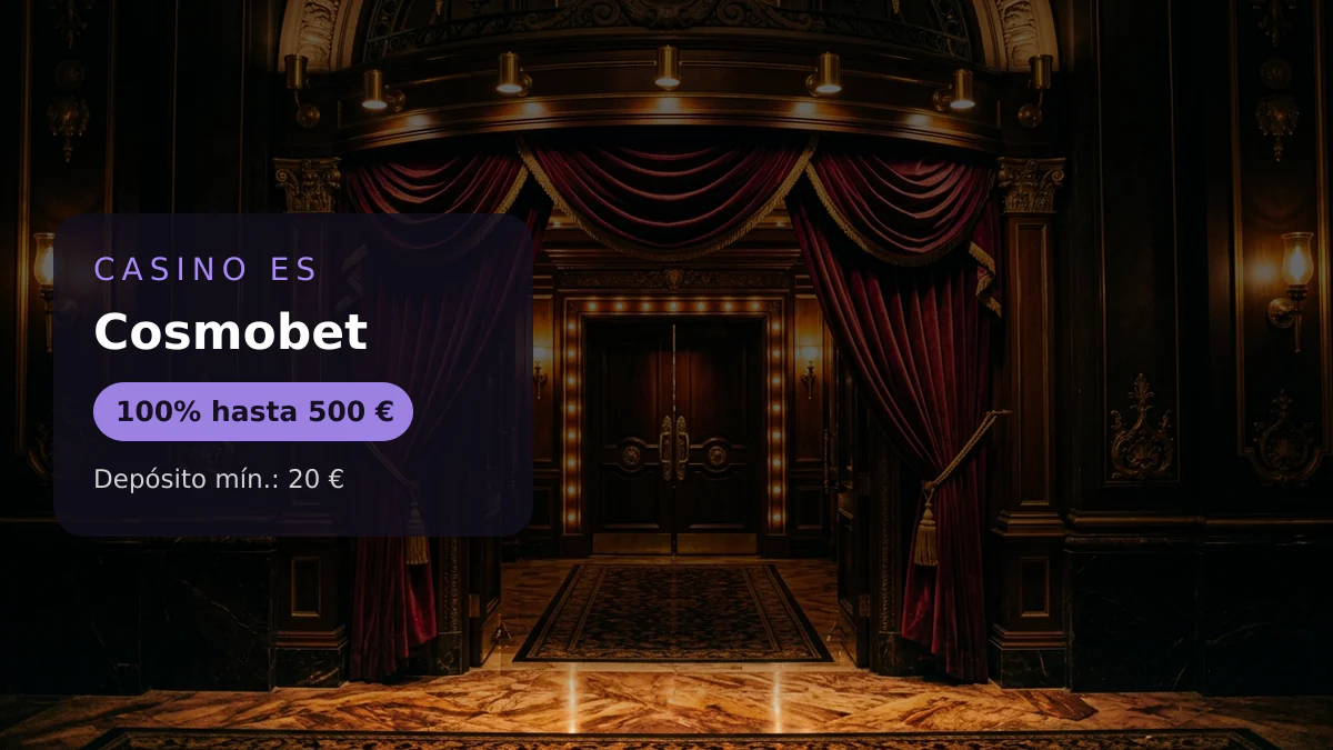Cosmobet casino - bono de bienvenida 100% hasta 500 &euro; + 50 FS, pagos: Boleto, Bitcoin, Ethereum, Litecoin, USDT