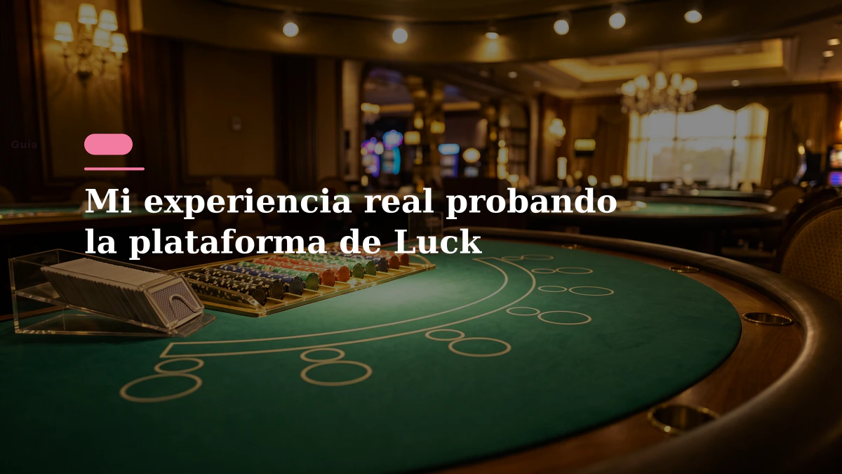 Mi experiencia real probando la plataforma de Luck