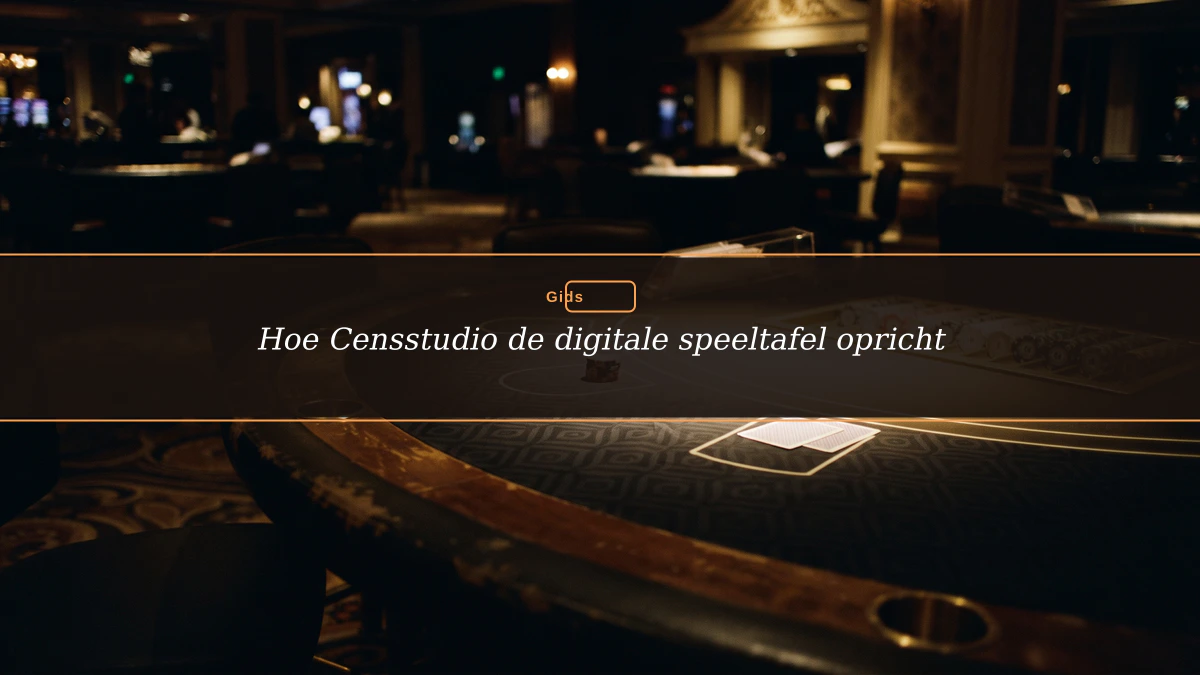 Hoe Censstudio de digitale speeltafel opricht