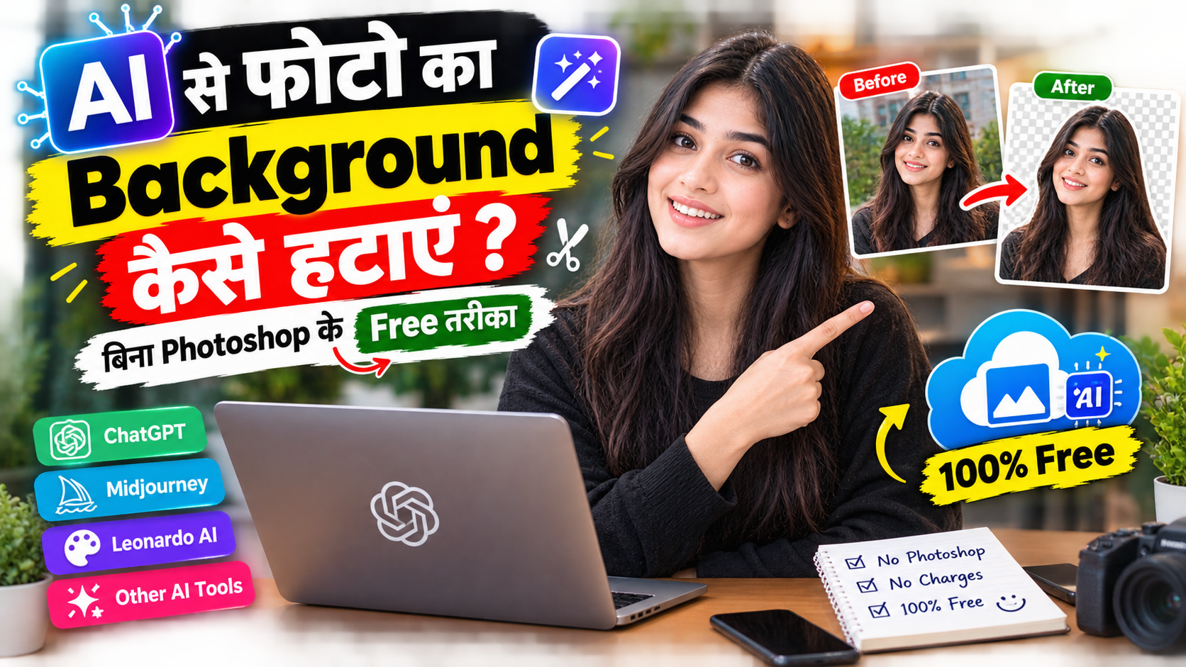 AI से फोटो का Background कैसे हटाएं? बिना Photoshop के Free तरीका