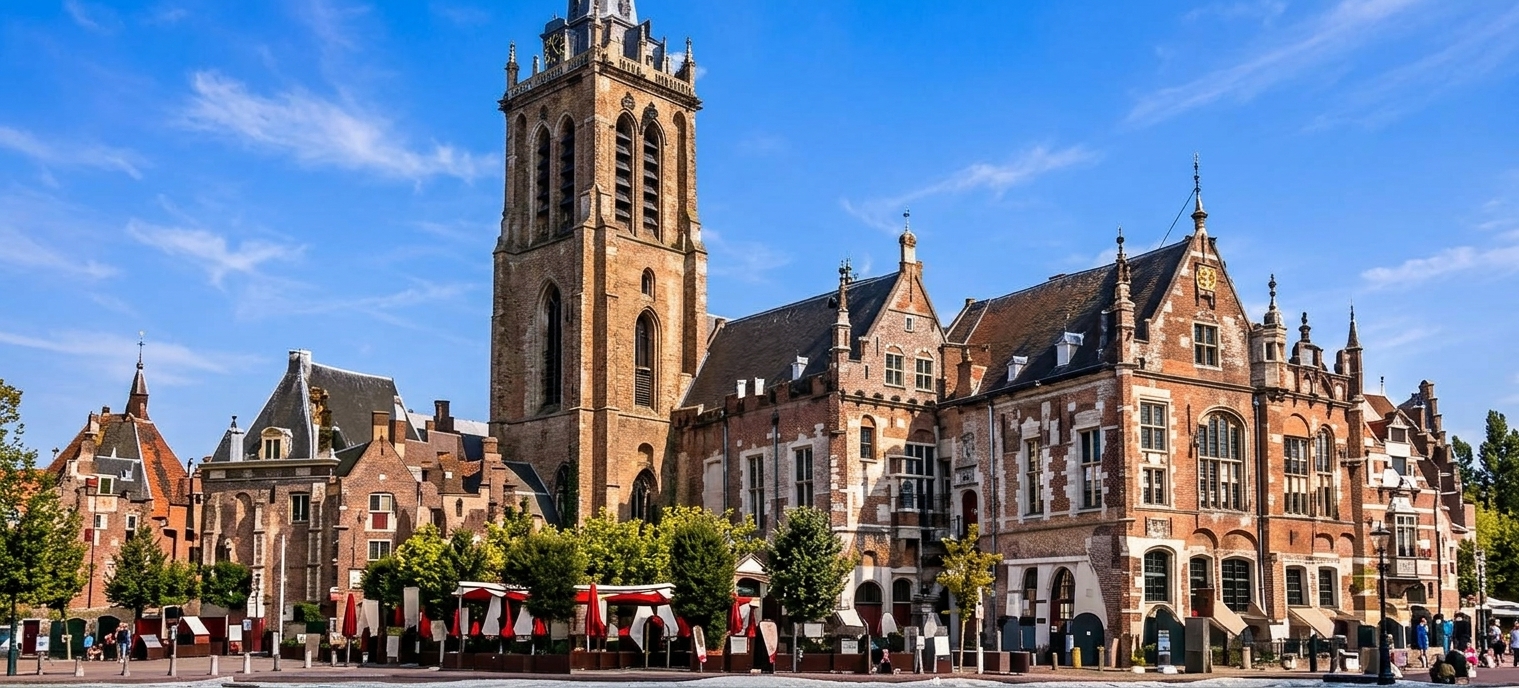 Grote Kerk aan het water in Dordrecht