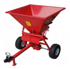 Atv Fertilizer Spreader, 159kg Capacity, Square Metal Hopper