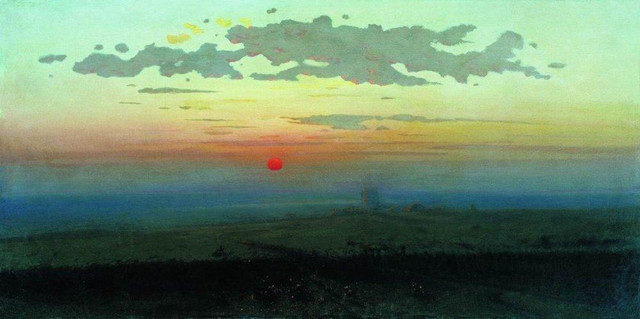 Закат в степи 1900