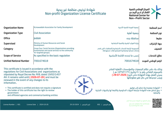 ترخيص الجمعية