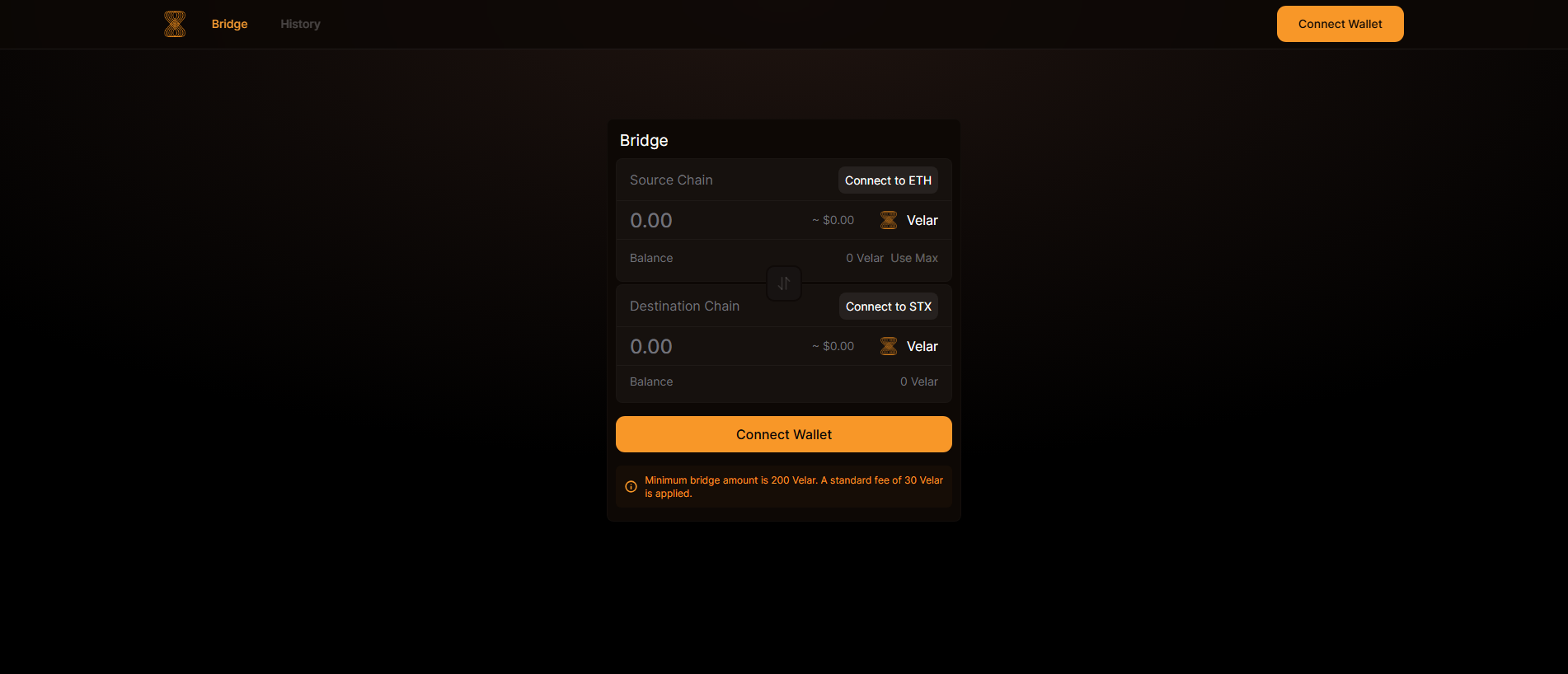 Stored capture of velar-bridge.pages.dev
