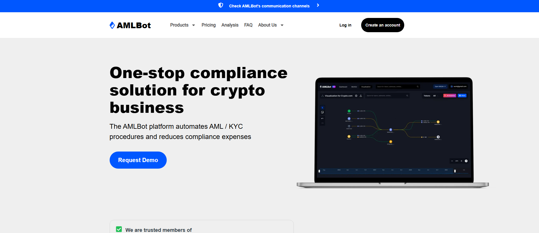 Screenshot of amlbot.ch