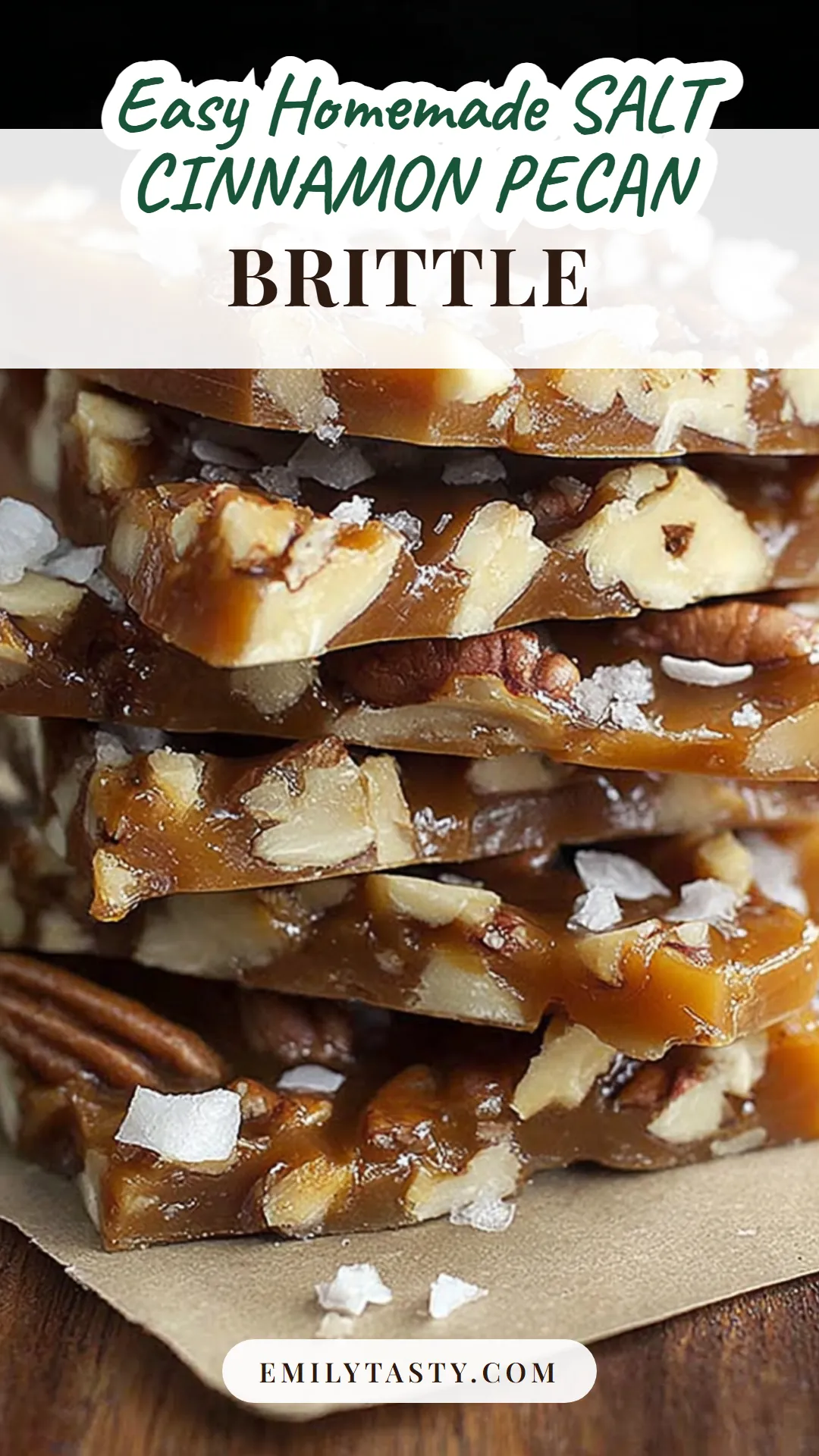 This easy homemade salted cinnamon pecan brittle is a delightful treat that everyone will love. Perfect for holiday gifting or as a sweet snack, this recipe is both quick and simple, allowing you to whip up a batch in no time. With its crunchy texture and sweet, spicy flavor, it's sure to impress friends and family alike. Discover how to make this irresistible brittle with just a few ingredients. Click to see the full recipe.