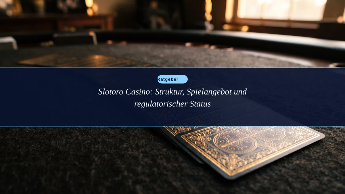 Slotoro Casino: Struktur, Spielangebot und regulatorischer Status