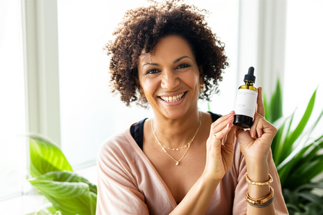 Woman dealing with hair loss