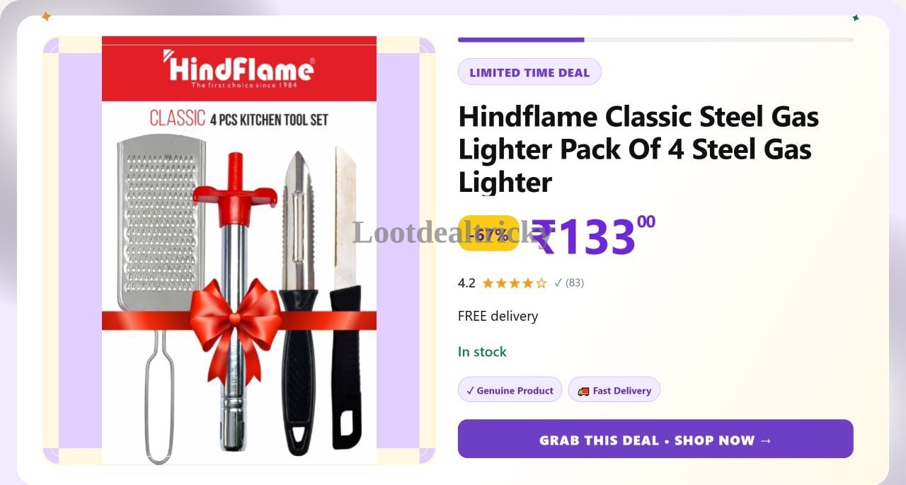 steel Gas Lighter – Just ₹133 | Loot Lo steel Gas Lighter – Just ₹133 | Loot Lo