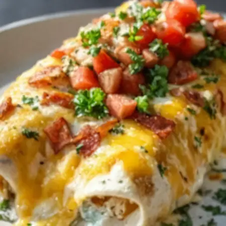 Spicy Jalapeño Popper Cheesy Chicken Enchiladas - TexMex Style!