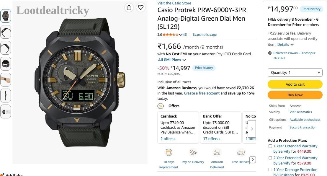 Casio Protrek Prw | Loot Ka Maal Casio Protrek Prw | Loot Ka Maal