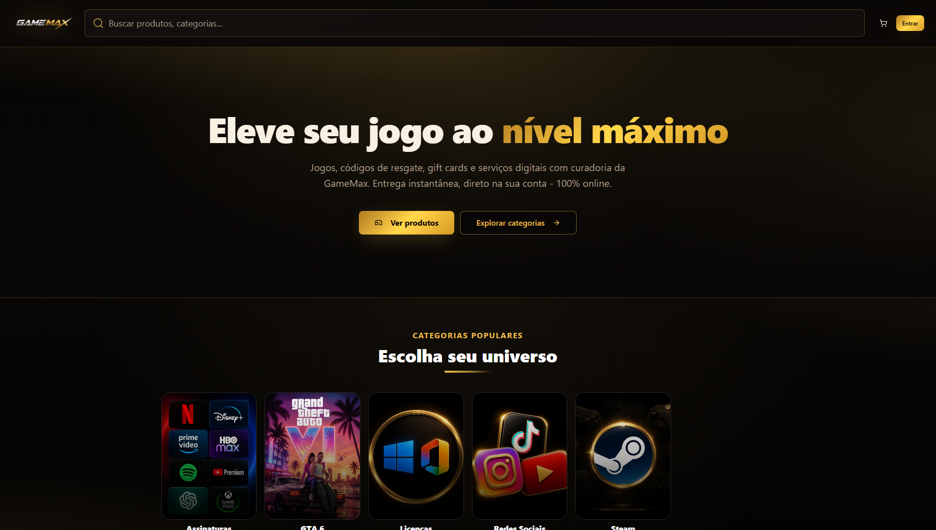 Screenshot of gamemaxbr.com