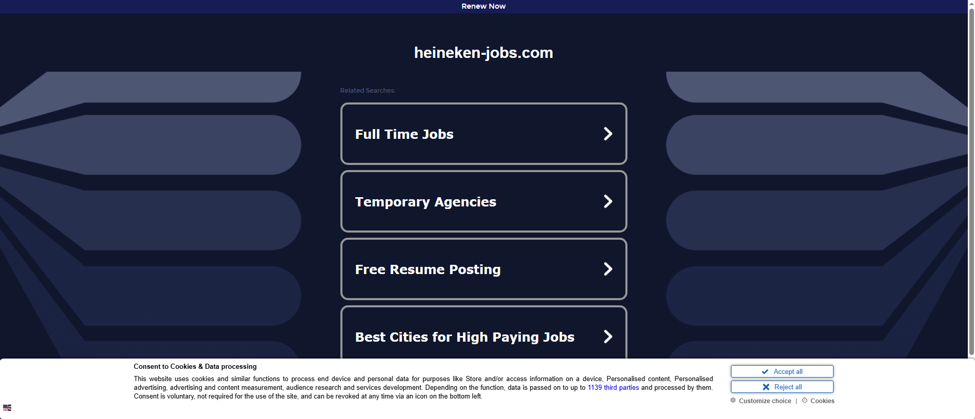 Stored capture of heineken-jobs.com
