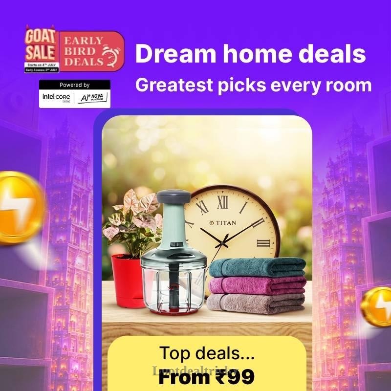 Home Early Bird – Amazing Price Drop @ ₹199 (70%) Home Early Bird – Amazing Price Drop @ ₹199 (70%)