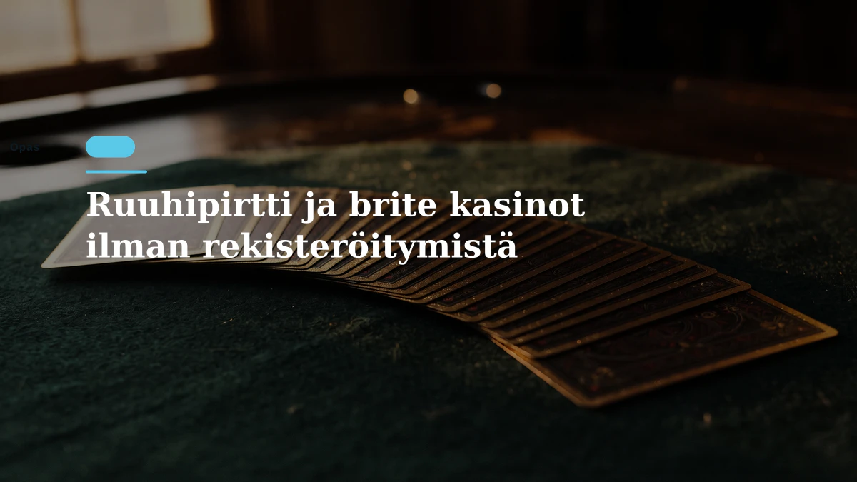 Ruuhipirtti ja brite kasinot ilman rekisteröitymistä