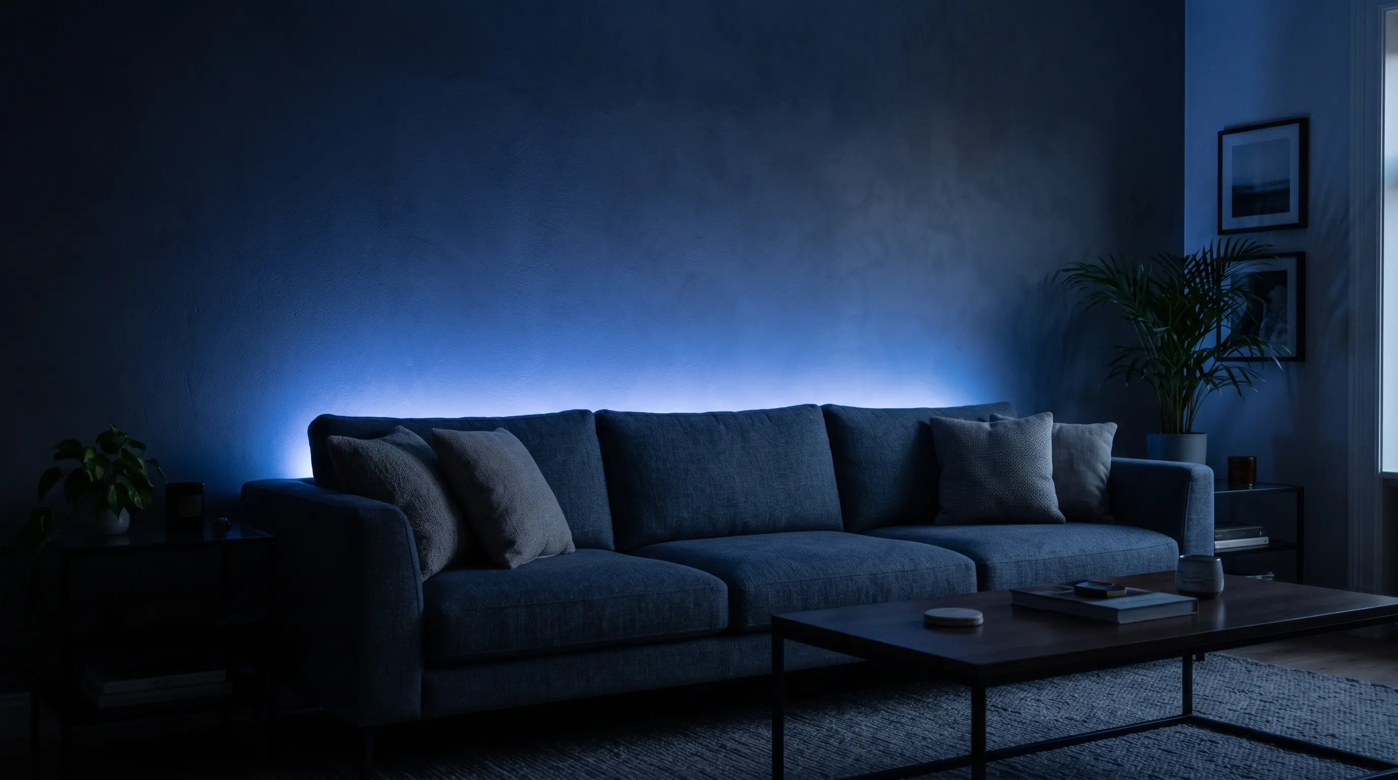 Behind-Couch Ambient Wash Lighting