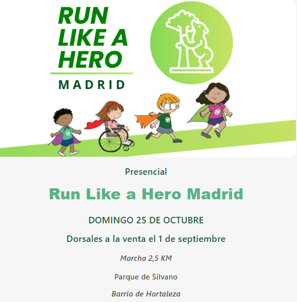 Abiertas las inscripciones para la Marcha Solidaria Run Like a Hero Madrid