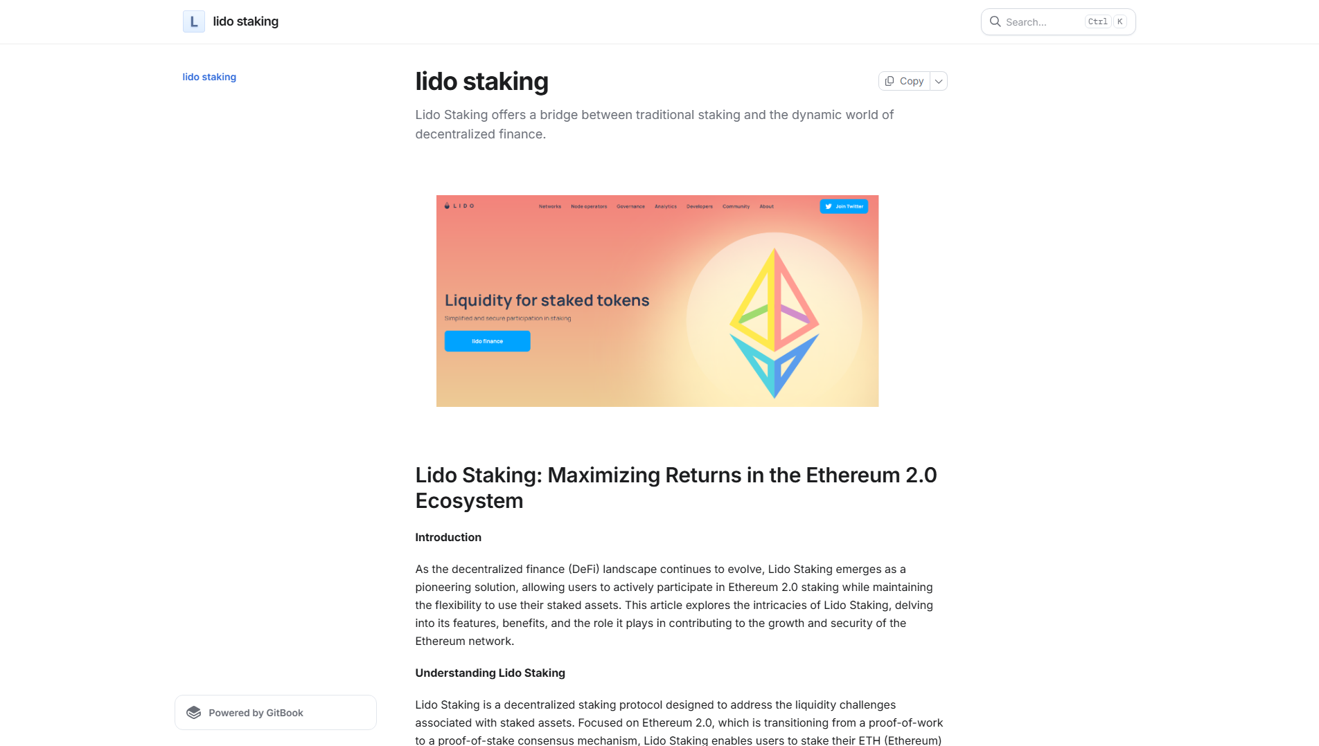 Stored capture of lidohllostaking.gitbook.io
