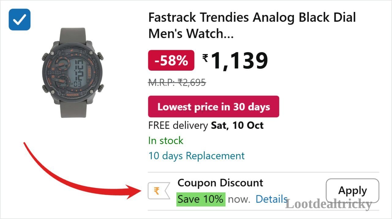 Fastrack Watch At – Just 10% OFF | Loot Deal
