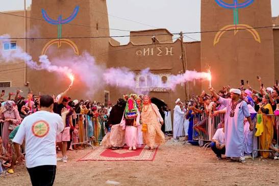 مشاهد للاعراس الجماعية بقصر النيف