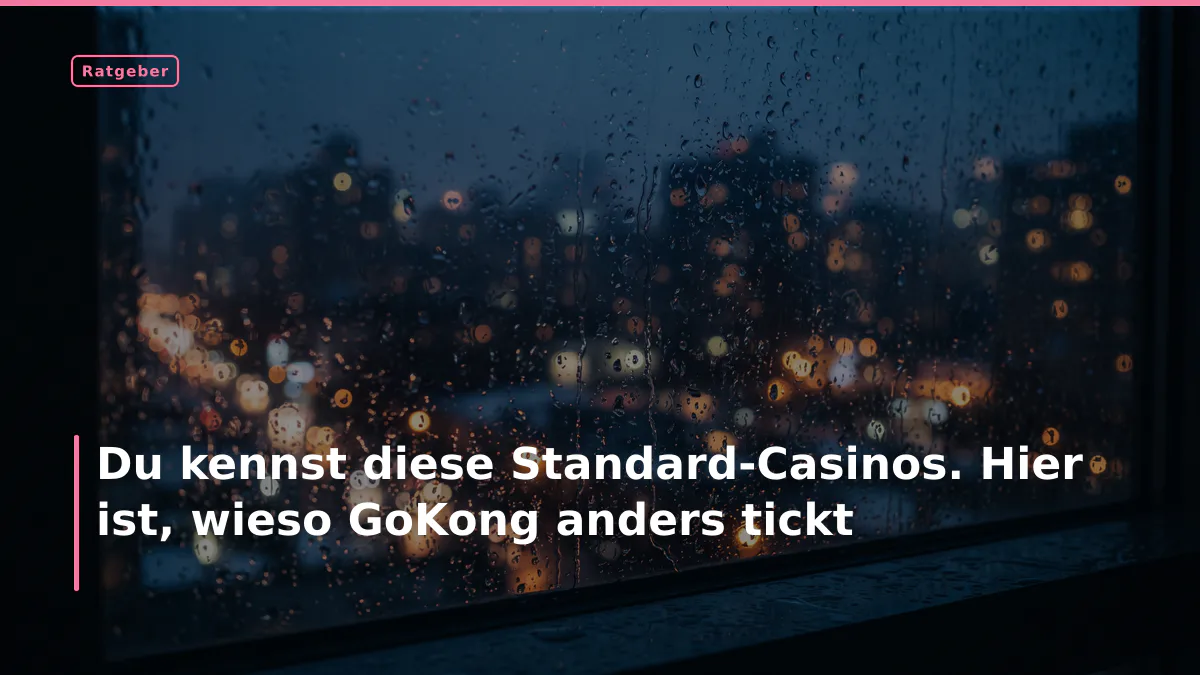 Du kennst diese Standard-Casinos. Hier ist, wieso GoKong anders tickt