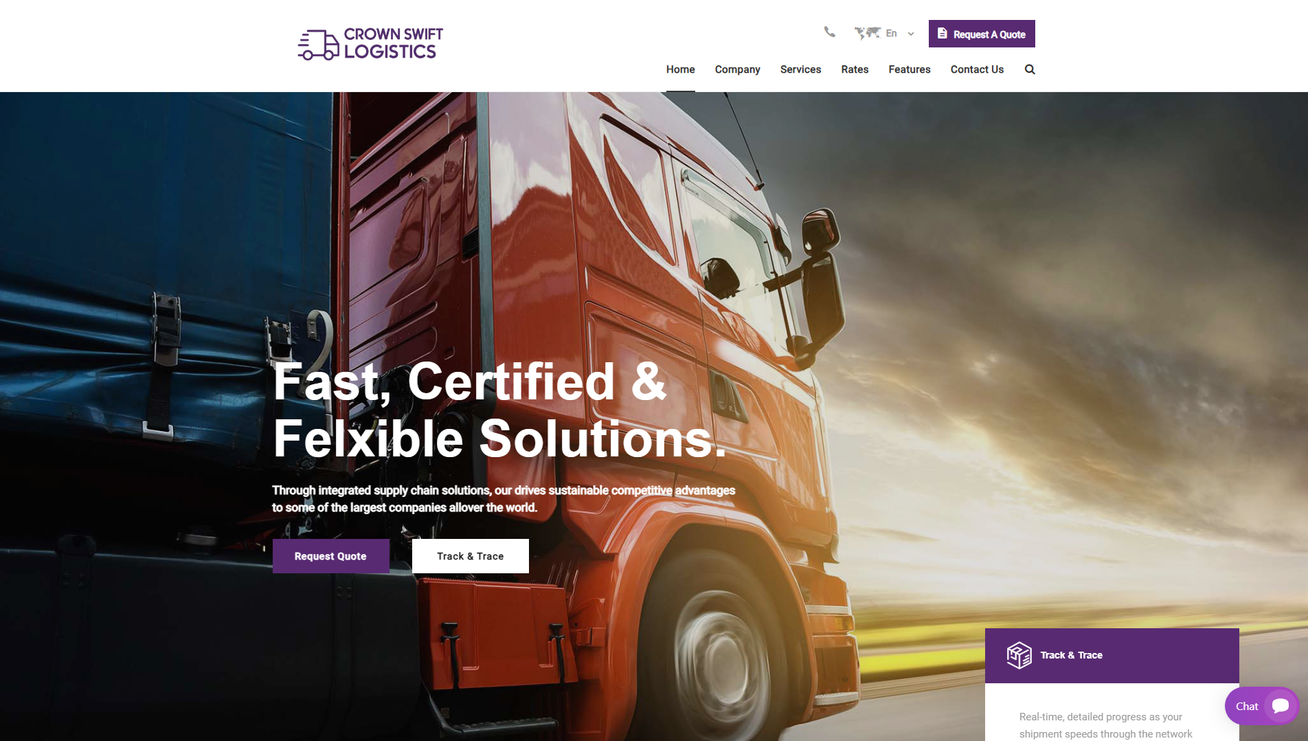 Screenshot of crownswiftlogisitcs.com