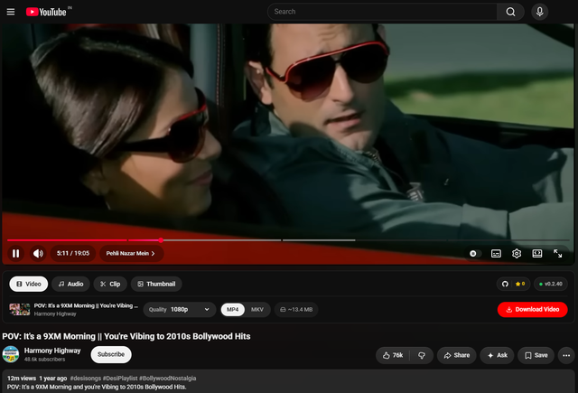 Fuk-YT Chrome extension hero banner showing the YouTube downloader UI