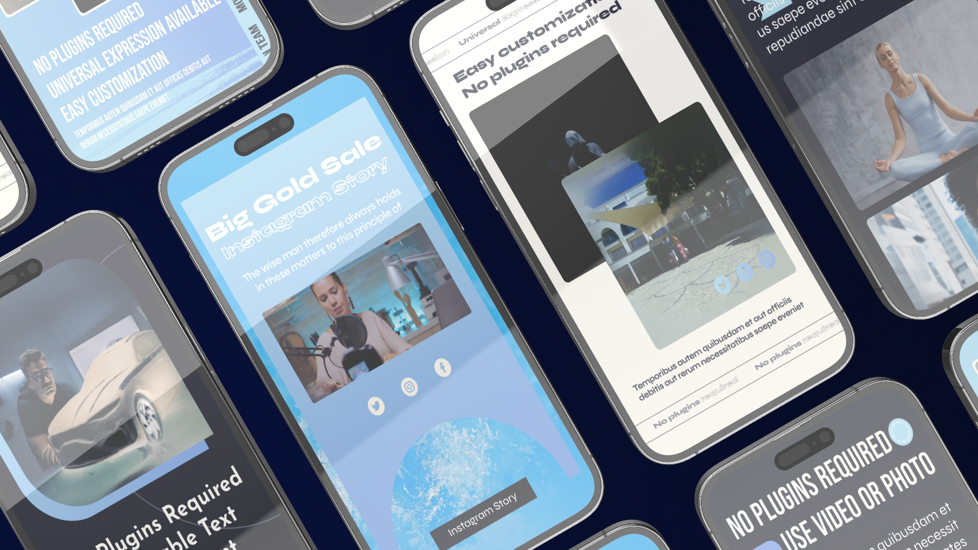 Blue Instagram Stories Blue Instagram Stories