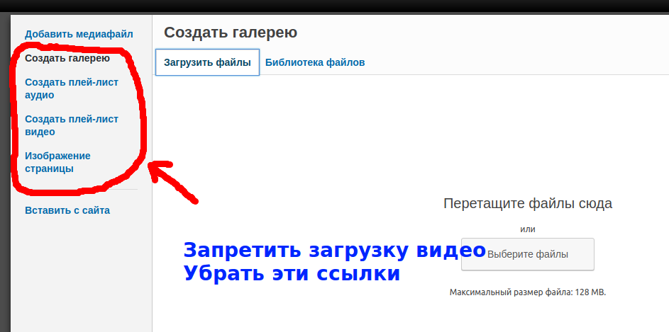 запретить скачивать файлы