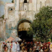 Alberto-Pasini-Market-Day-Constantinople