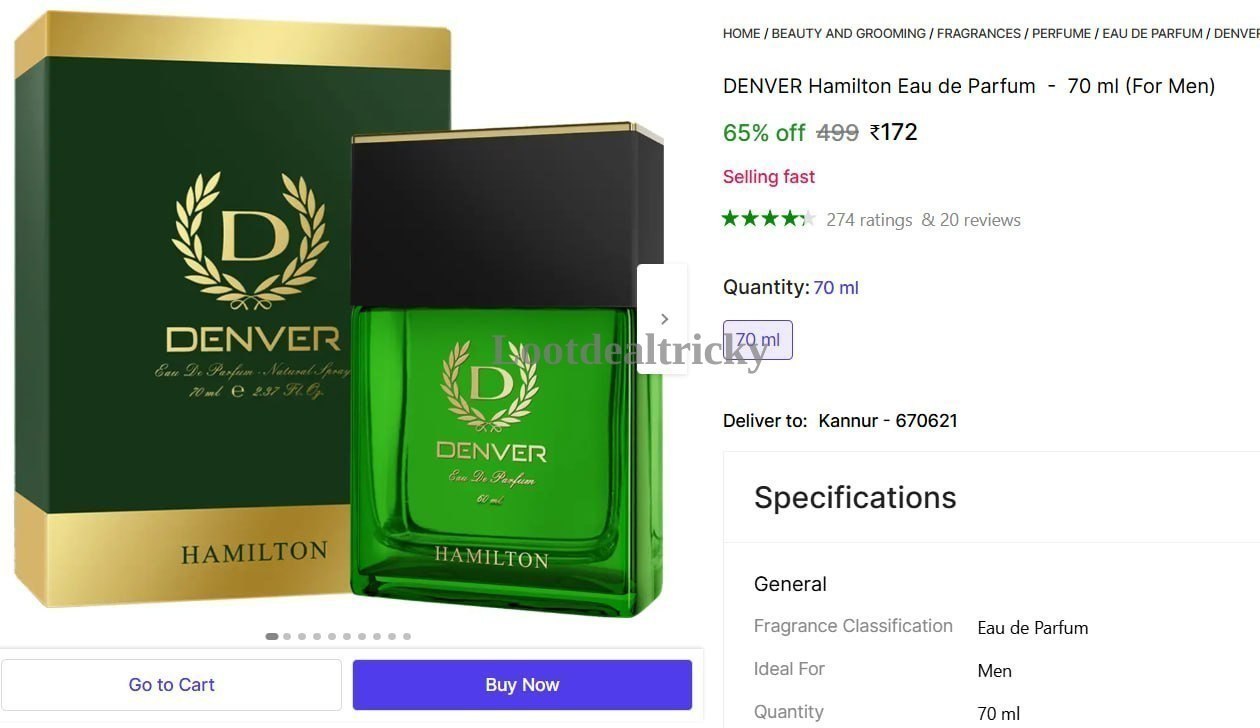 Denver Hamilton Eau – Just ₹172 | Best Deal