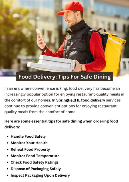 Ensure safe food delivery by choosing reputable restaurants with good hygiene practices. Opt for contactless delivery to minimize contact with delivery personnel. Upon receiving food, transfer it onto your clean plates and discard the packaging. Reheat food thoroughly if necessary. Wash hands before eating. Regularly sanitize delivery bags and surfaces. Prioritize safety to enjoy dining at home with peace of mind. To know more visit here https://www.goharvestmarket.com/harvest-to-home-grocery-delivery/