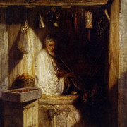 Alexandre-Gabriel-Decamps-Turkish-Merchant-Smoking-In-His-Shop