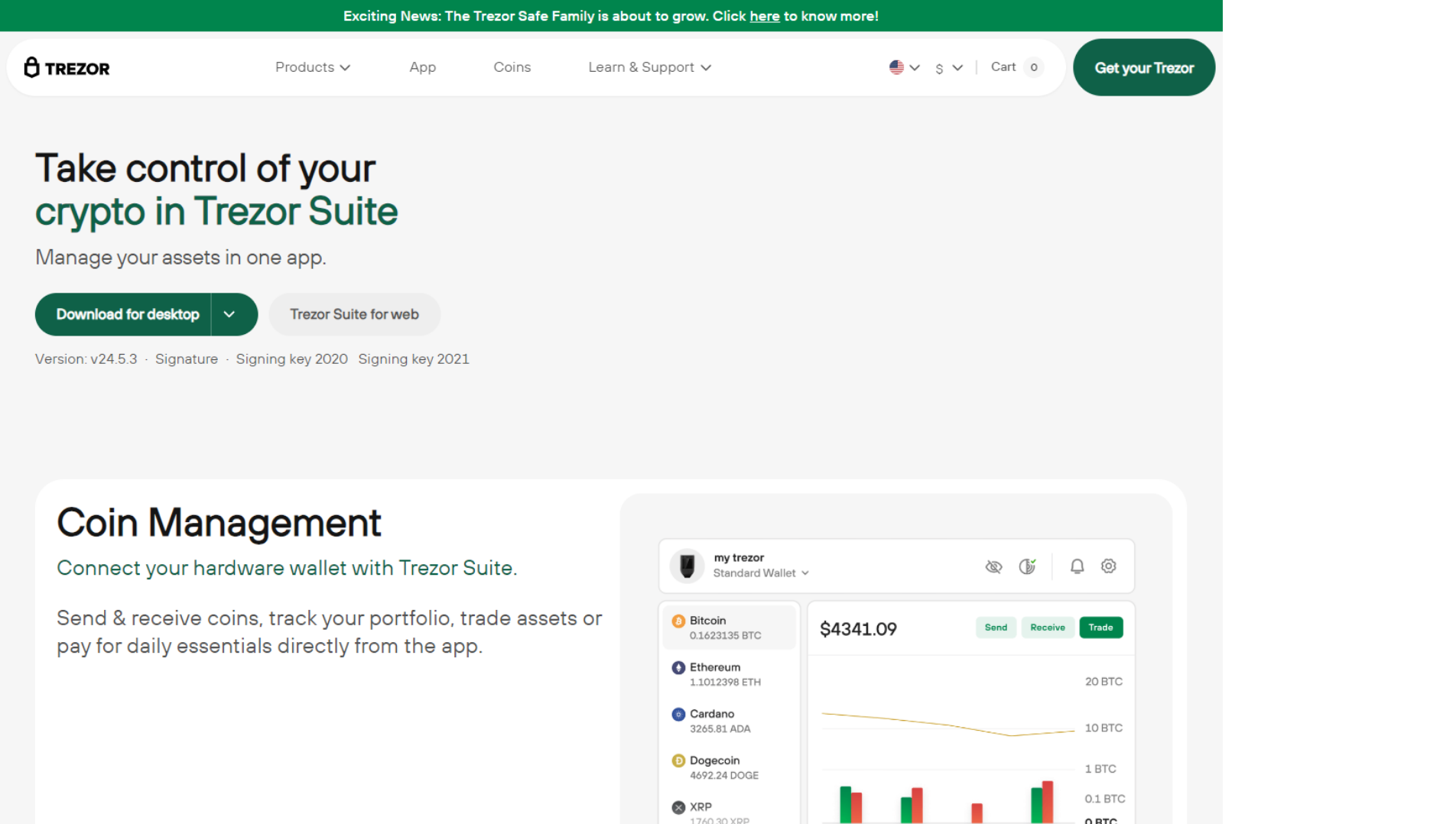 Stored capture of cloud-ttrezor-wallet.webflow.io