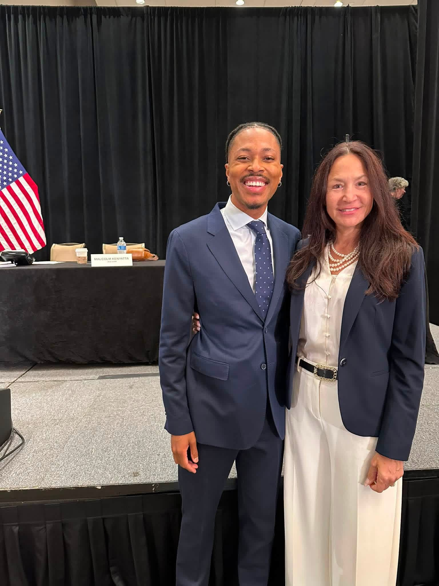 Michelle Milan McFall at a Democratic event