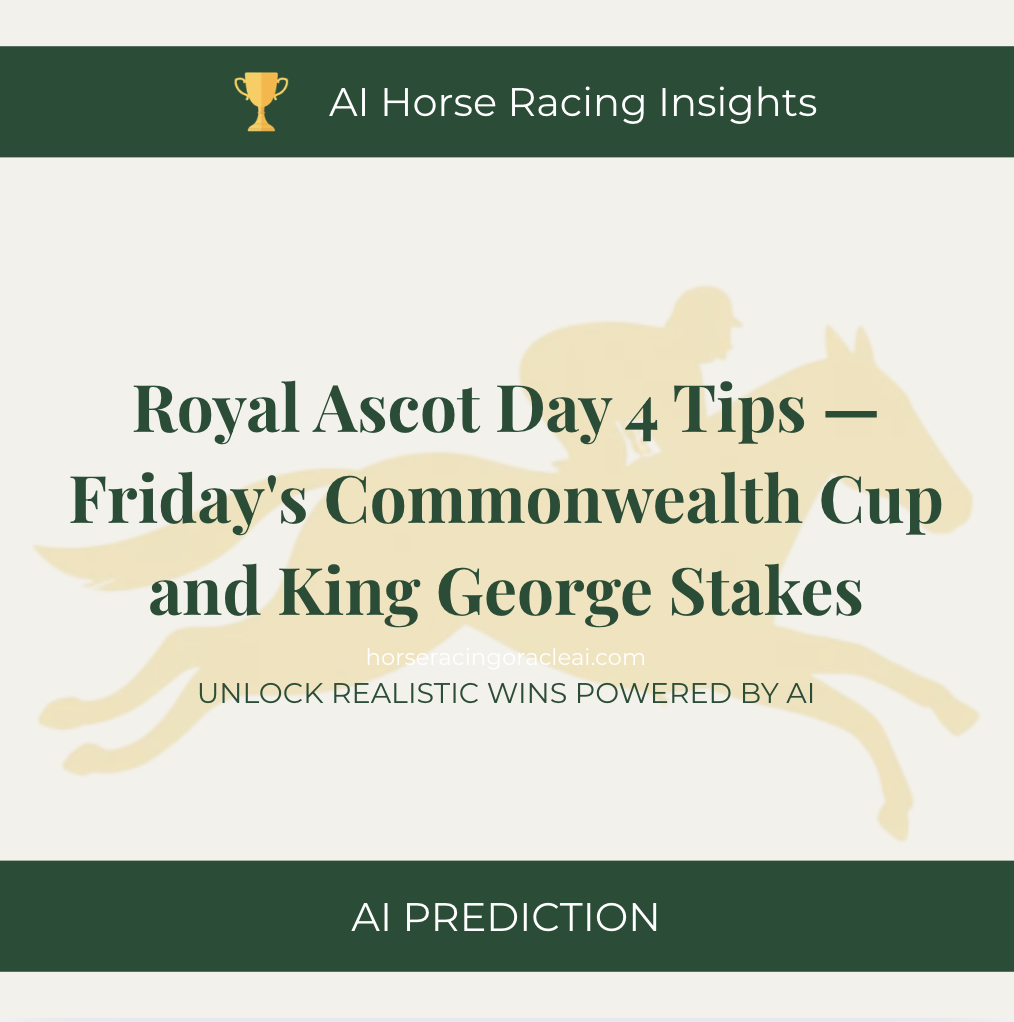 Royal Ascot Day 4 Tips — Friday's Commonwealth Cup and King George Stakes
