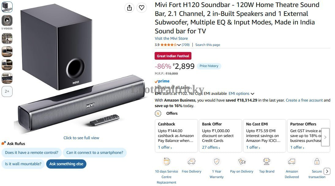 Mivi Fort H120 | Best Deal Mivi Fort H120 | Best Deal