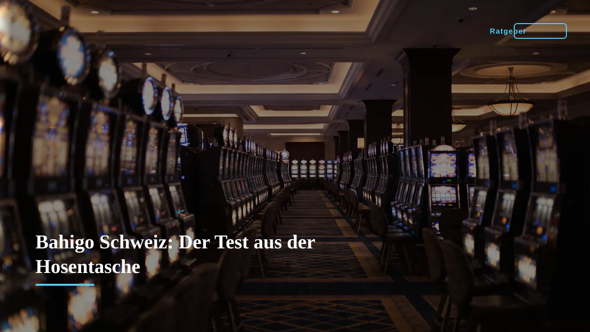 Bahigo Schweiz: Der Test aus der Hosentasche