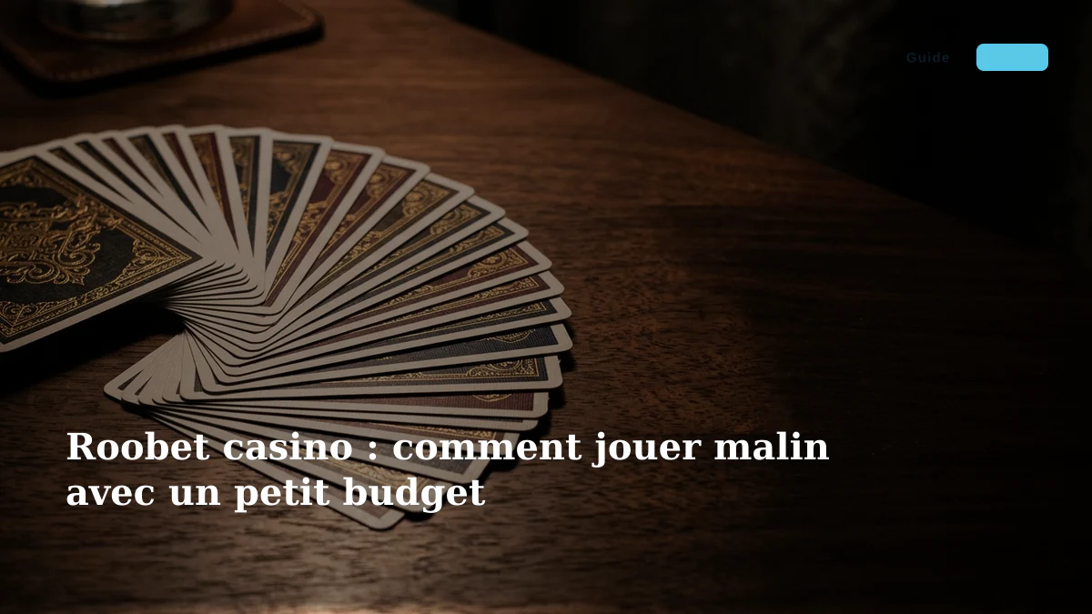 Roobet casino : comment jouer malin avec un petit budget