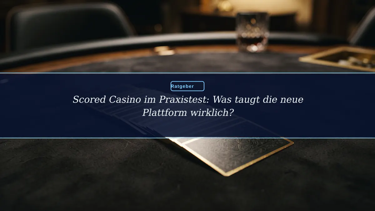 Scored Casino im Praxistest: Was taugt die neue Plattform wirklich?