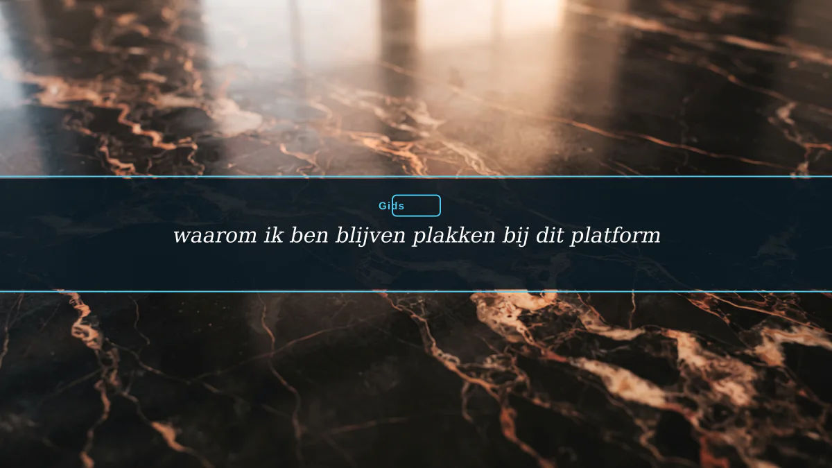 waarom ik ben blijven plakken bij dit platform