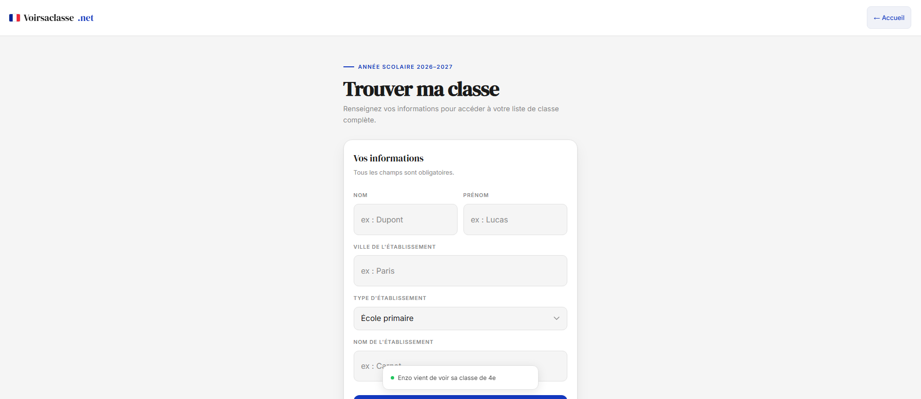 Stored capture of voirsaclasse.live